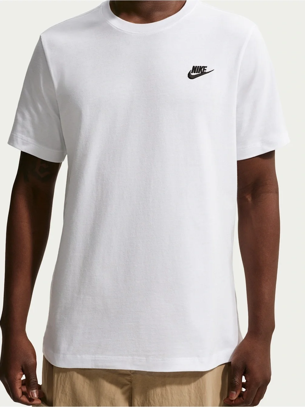 Sz various Nike White Tee with Black Swoosh Embroidered Logo
